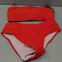YACUN Women's High Waisted Bikini Swimsuit Two Piece Strapless Bandeau Cheeky Bathing Suits Medium