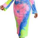 CHICME Womens Sexy Off Shoulder Bodycon Sweater Dress Long Sleeve Hollow Out Slim Fit Party Midi Dress (Medium, Yellow)