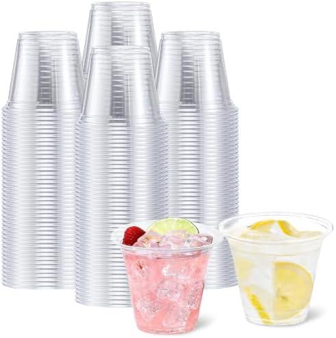 BYSNOW 250 Pack 9 oz Disposable Plastic Cups for Party, Plastic Wine Cups with Higher Heat Resistance (9oz 250pack)