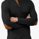 Lexiart Men's Fashion Henley Shirts 3 Button Long Sleeve T-Shirt Slim Fit V-Neck Tee, L