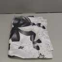 6 x 3.6 ft Black Bow Birthday Decorations Backdrop Black and White Party Decor Bow Happy Birthday Banner Backgrounds Backgrounds for Girls Women Baby Shower Photo Props Bachelorette Supply