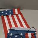 4th of July Decorations Outdoor Patriotic Memorial Day Decor, Independence Veterans Labor Day Hanging American Flag and Banner Wreath, Stars and Stripes Porch Sign Party Supplies - Red White Blue 2025