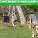 GoSports Baseball Strike Zone Target for Plastic Balls - Compatible with Blitzball and Wiffle Ball, One Size, Style: Large 30" x 28"