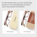 2 x Gaoye +1.25 2-Pack of Reading Glasses for Women - Blue-Light Filter, UV Protection - Readers with Rectangle Frames