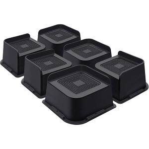 Bed Risers 3 Inch Heavy Duty, Furniture Risers for Bed Desk Table Sofa Couch,Oversized Bed Lifts Risers,Support up to 5000 Lbs(6 Pack Black)