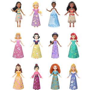 Mattel Disney Princess Toys, Ultimate Princess Pack with 12 Small Posable Dolls in Signature Outfits, Collectibles Inspired by Disney Movies