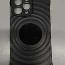 GUNPRIO Case for iPhone 16 Pro Max, Thin Slim Stylish Ripple Pattern Design, iPhone 16 Pro Max Protective Cover 6.9 inch, Black