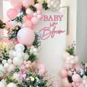 Baby in Bloom Sign, 16x24 Felt Letter Baby Shower Sign Baby in Bloom Party Decor Backdrop for Boy or Girl Baby Shower Gender Reveal 1st Birthday - Gillter Pink