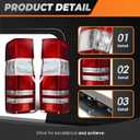 Pair Tail Lights W/O Bulbs Compatible with Sprinter 2500 3500 2010-2017 Rear Brake Lamp Taillights 9068200264 9068200264 MB2800136 MB2801136