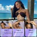 Deep Wave Bulk Braiding Hair 18 Inch Curly Braiding Hair for Boho Braids 4 Packs 200g Ocean Wave Crochet Hair for Black Women Synthetic Boho Hair Extensions (#1B)