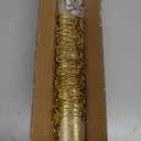 2 Pcs Creative Chain Adjustable Height Ceiling Hanging Clothing Racks,Retail Display Clothes Storage Pipe Shelf, Heavy Duty Metal Garment Rack,Home Hanger Organizer (Gold Round Tube, 24" L)