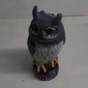 Owlsome Solar Owl with Colored Flashing Eyes, Rotating Head, Hoot Sound, Motion Detector and Silent Mode, Plastic Owl Garden Sculpture, Garden Decoration