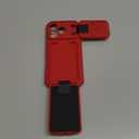 SSLOTSCASE for iPhone 17 Pro Case with Credit Card Holder & Stand & Slide Lens Cover & Kickstand, Stylish Sturdy TPU Soft Silicone Edge Protective Phone Case Cover for iPhone 17 Pro 6.3'' 2025, Red