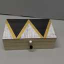 Juvale Wooden Box with Hinged Lid - Jewelry Storage for Rings & Trinkets - Decorative Storage Box for Coffee Table & Nightstand - 9.5 x 5.9 x 3.2 in, Pack of 1, Brown