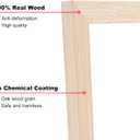 KINLINK 11x14 Picture Frame White Oak, Solid Light Wood Frames with Acrylic Plexiglass for Pictures 5x7/8x10 with Mat or 11x14 without Mat, Tabletop and Wall Display, Set of 4