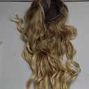 XIXIBI Ombre Blonde Wigs for Women, Long Blonde Wavy Wig, 26 Inch Middle Part Natural Looking Synthetic Heat Resistant Wig for Daily Party Cosplay Use