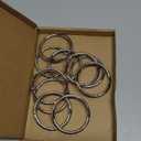 Framendino, Round Carabiners Clips Snap Hooks Zinc Alloy Spring Gate O Rings Buckles (2.36", Silver)