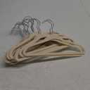 Amazon Basics Kids Velvet, Non-Slip Clothes Hangers (Baby/Toddler), 11.6 inches (for Baby Clothes), Pack of 16, Beige