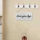 Hallway Decor for Walls - Love You Bye Wooden Sign, Love You Bye Wood Signs for Home Wall Decor, Hallway Decor, Love Signs for Home Decor 12x6 Inches
