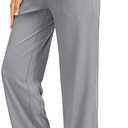 Soothfeel Wide Leg Pants for Women Petite/Regular/Tall High Waist Stretch Yoga Work Dress Lounge Sweatpants with Pockets Size L