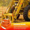 2PCS Heavy Duty Hydraulic Hose Hanger for Tractor - 0.3" Thick Plate and 3.7" Diameter Fits Multi-Hose/Thick Hose, Bolt-On/Weld-On Hydraulic Hose Holder for Skid Steer & Outdoor Use Orange