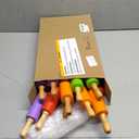 20 Pcs Small Rolling Pin Kids 9 Inch Mini Rolling Pin Silicone Wooden Cooking Pins Baking 5 Colors Non Stick Kids with Wooden Handle for Christmas Kitchen Dough Cookie Pastry Fondant Cake