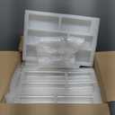 24 PCS Hurricane Candle Holder, 2.5" W x 14" H Open Ended Glass Candle Cylinder Sleeve, Clear Glass Cylinder Candle Holder, Open Flame Candle Chimney Tube Cover, Bottomless Cylindrical Glass (Transparent)