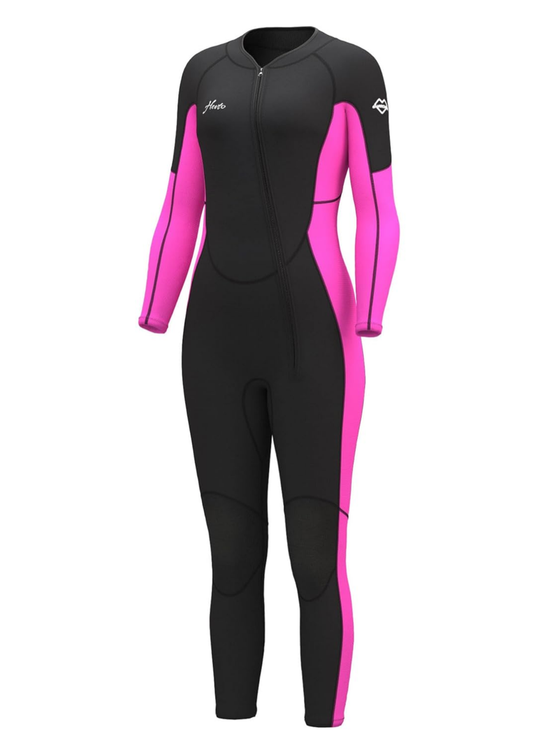 Hevto Women Wetsuit 3/2mm Neoprene Wet Suit Keep Warm in Cold Water for Surfing Swimming Diving 8