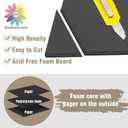 Mat Board Center, Pack of 10 Acid-Free Foam Boards, 18x24 inch Black Foam Boards, 3/16" Thick