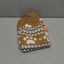 KOOLTAIL Cable Knit Dog Sweater Turtleneck, Cold Weather Pullover Classic Knitwear, Cute Paws Pattern Thick Warm Winter Pet Clothes, Dog Christmas Sweater for Small Medium Large Dogs Cats,Khaki ML Size M/L