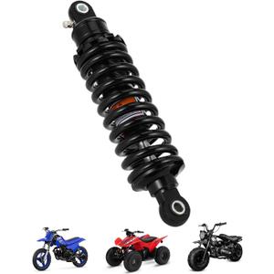 11.02'' 280mm Motorcycle Rear Shock Absorber Universal for Dirt Pit Bike Off Road Mini Bike Scooter, Knight Black (1 Pcs Built-in Airbag)