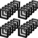 Queekay 60 Pcs 3D Floating Display Case 2.8 x 2.8 x 0.8 Inch Coin Frame Display Holder Stands for Antique Challenge Coins, Jewelry, Shells, Gems, Minerals, Rocks, Specimen, Pins(Black)