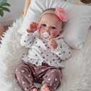 Realistic Reborn Baby Dolls 19 Inch Lifelike Toddler Newborn Baby Doll Soft Vinyl Cloth Body Silicone Doll Birthday Gift for Kids Age 3+