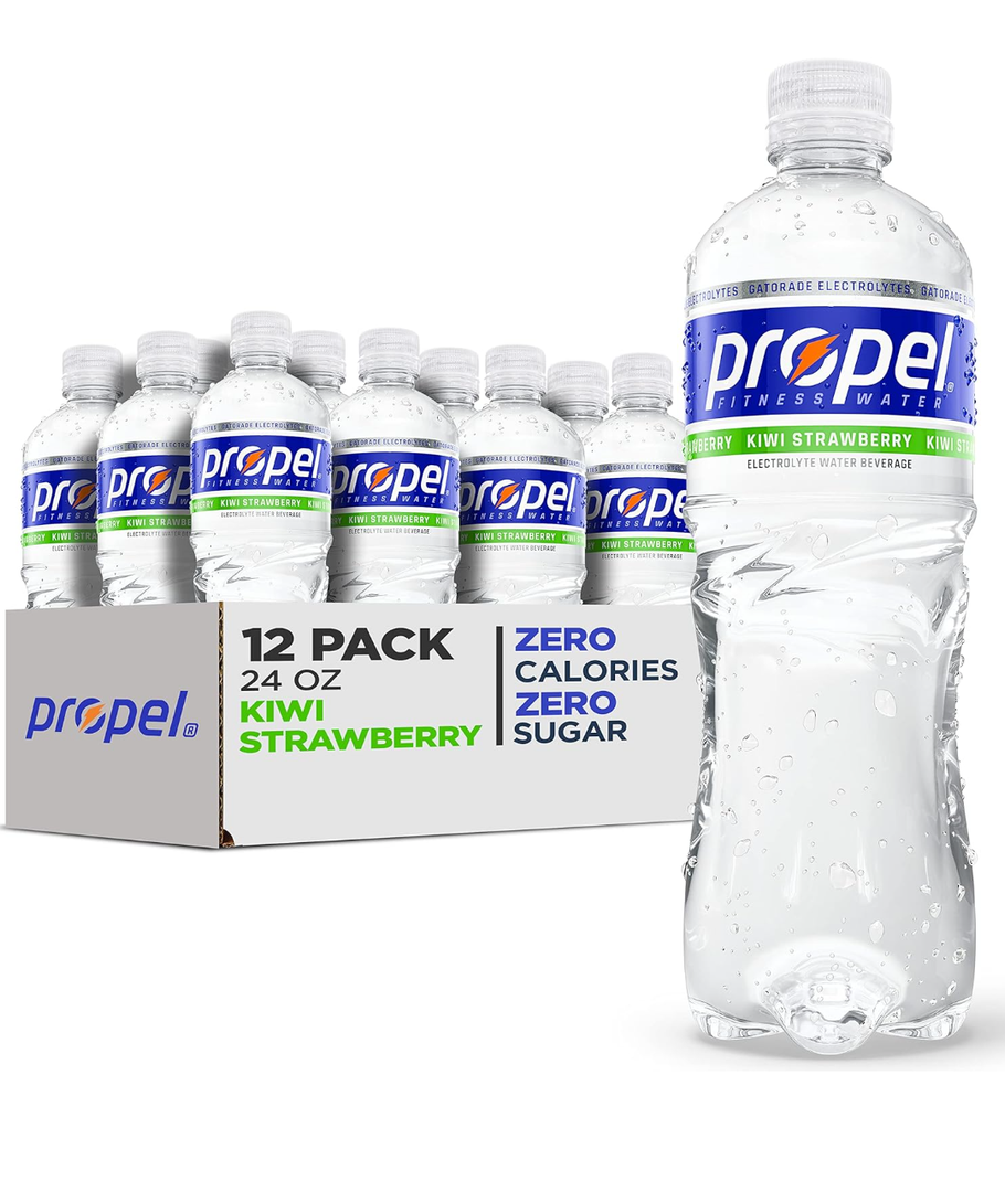 Propel, Kiwi Strawberry, Zero Calorie Water Beverage with Electrolytes & Vitamins C&E, 24 Fl Oz (Pack of 12)