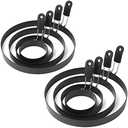 Egg Rings 8 Packs Stainless Steel Pancake Molds And Egg Ring Set Nonstick Round Egg And Omelet Molds for Frying Eggs And Muffins (Set of 8)