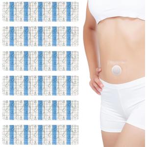 30pcs Castor Oil Pack Wrap, Mesh Disposable Castor Oil Patches Self-Adhesive Waterproof Highly Absorbent Organic Cotton Compress Patch Pads (Oil Not Included)