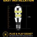 AUXITO 912 921 LED Bulbs for Backup Reverse Light Bulbs, 42-SMD 6000K Ultra Bright White, Non-polarity 906 W16W T15 921 LED Bulb Direct Back Up Parking Light Replacement Lamp, Pack of 2