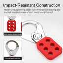 WUWEOT 8 Pack Lockout Tagout Hasp, Tamper-Proof Padlock Hasp, Stainless Steel Lock Out Tag Out Hasp, Impact-Resistant Loto Hasp with Extended Jaw (1.5 Inches)