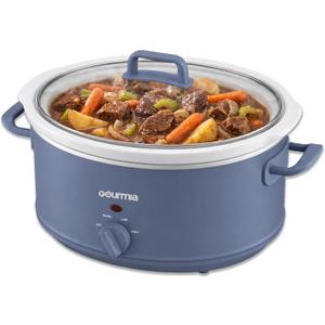 Gourmia Slow Cooker – 7 Qt, Manual Controls, Removable Stoneware, Lavender, 7 Quarts