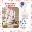 Novabright 4 Pcs Easter Pillows Plush Egg Floor Pillows Seating Cushions Decor Spring Easter Parties Decoration for Birthday Bedroom Home Bed Living Room Sofa Couch Gift Supplies