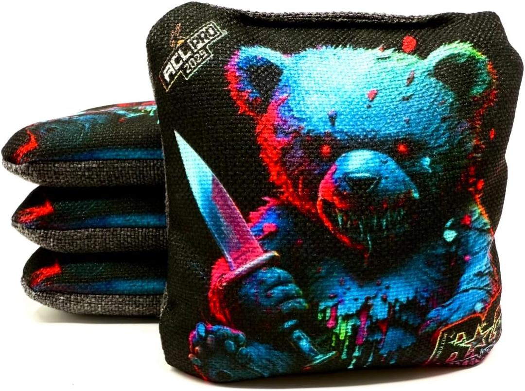 BG Cornhole Mercenary Bags | Exclusive to Amazon | Set of 4 Bags (Teddy-BLUE-25)