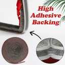 50Ft Weather Stripping Door Seal Self-Adhesive Seal Strip for Door and Window 0.35" Wide x 0.35" Thick, Gray