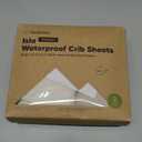 KeaBabies 2-Pack Waterproof Baby Crib Sheets for Boys, Girls - 52x28 Viscose Derived from Bamboo Toddler Bed Sheet Neutral, Fitted Crib Mattress Protector Cover for Baby Bedding, Soft & Gentle(Ecru)