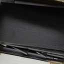 TEAMIX Wood Dual Monitor Stand Riser with Drawers-Length and Angle Adjustable Triple Monitor Stand with Storage Large Computer Riser for 2/3 Monitors/Laptops/PC/Printers (Black)