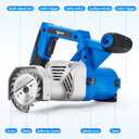 Toe Kick Saw EKS85, 3-3/8 in. Blades, 2 Alloy Blade for Woods, 1 Diamond Blade for Tiles and Stones, Flush Cutting, Special Circular Saw for Removing Subfloor or Tiles