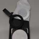 andobil [2026 Premium Leather] Magnetic Phone Grip for MagSafe [Longest Durable] Adjustable Phone Ring Kickstand with Leather Loop Compatible with MagSafe Accessories&iPhone 17/Air/16/15 Pro Max Black