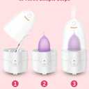 Menstrual Cup Steamer Sterilizer with 2 Reusable Menstrual Cups, Period Cups Cleaner Wash Kit