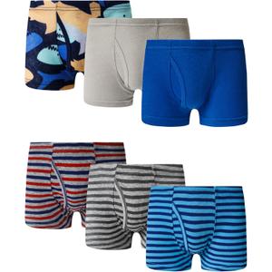 Little Boys'Cotton Boxer Brief Soft Underwear Multipack (10, Color 002)