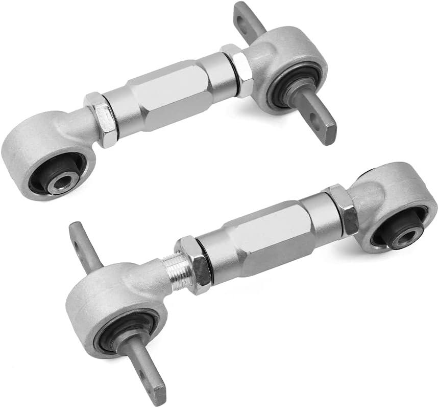 BARTOO Rear Camber Arms Kit Aluminum Dog Bone Adjustable Control Arm For Honda Civic EK EG CRX 1988-2000 (Silver)