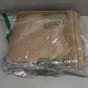 LIVEBOX Scalloped Washable 3x5 Outdoor Rug, Easy Jute Geometric Tan Rug for Entryway, Indoor Non Slip Patio Rugs Farmhouse Carpet Area Rug for Bedroom Living Room Kitchen Bathroom Front Door Mat Porch